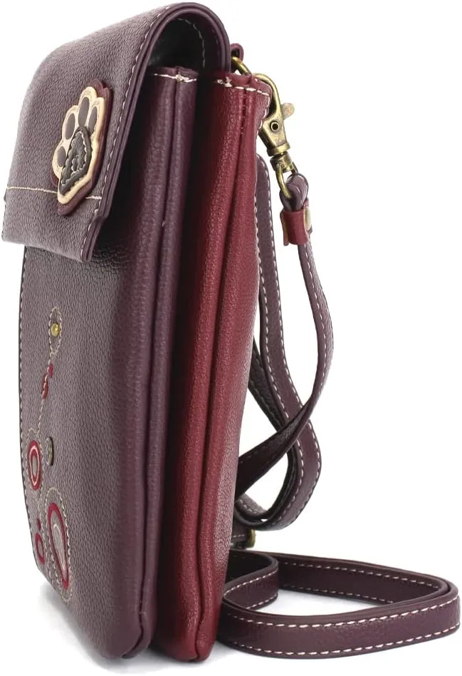 CHALA RFID Criss Crossbody Cell Phone Purse - Women Faux Leather Xbody Handbag with Adjustable Strap