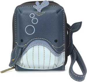CHALA RFID Cute-C Credit Card Holder Wallet Wristlet - Women Faux Leather Cute-C with Strap