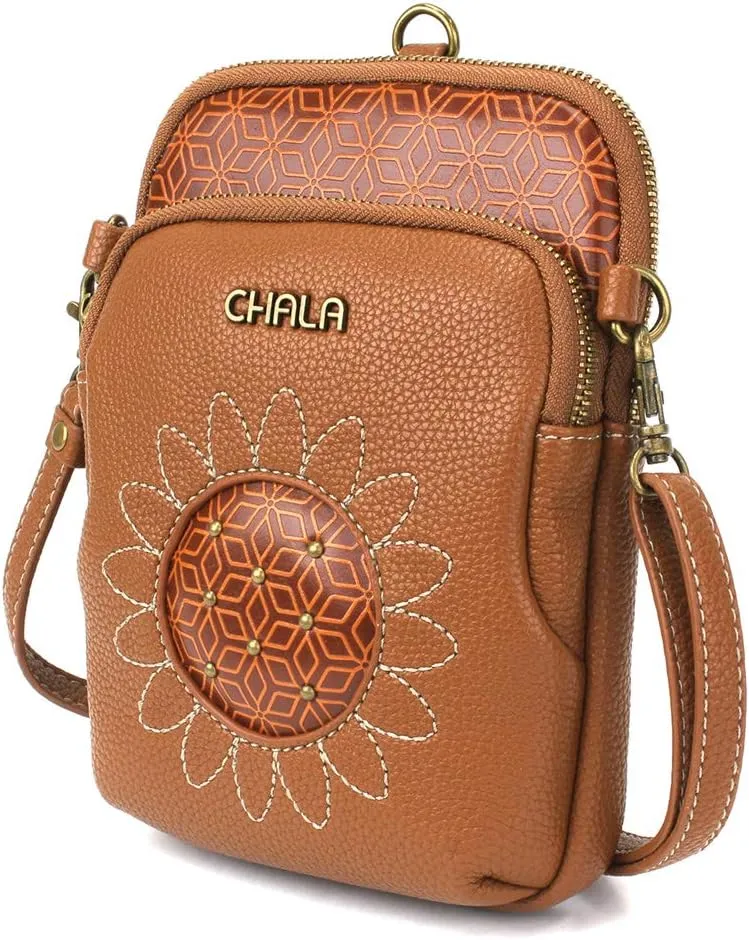 CHALA UNI Cellphone Xbody - Womens RFID Protected Faux Leather Crossbody Bag with Adjustable Strap