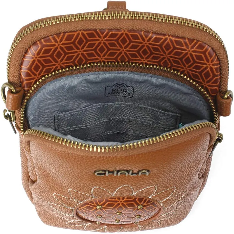 CHALA UNI Cellphone Xbody - Womens RFID Protected Faux Leather Crossbody Bag with Adjustable Strap