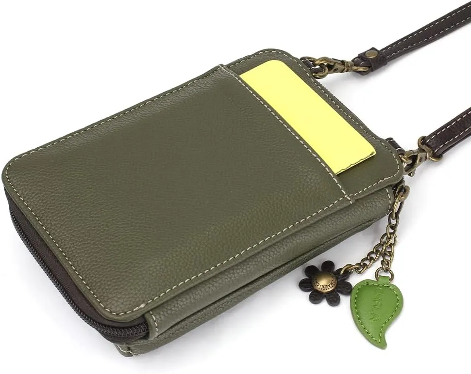CHALA Wallet Crossbody Cell Phone Purse - Women Faux Leather Multicolor Handbag with Adjustable Strap