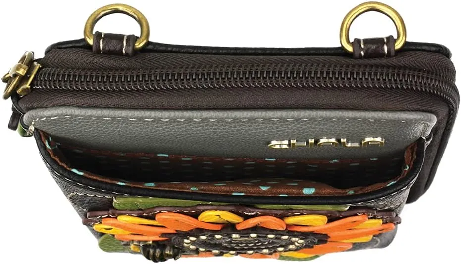 CHALA Wallet Crossbody Cell Phone Purse - Women Faux Leather Multicolor Handbag with Adjustable Strap