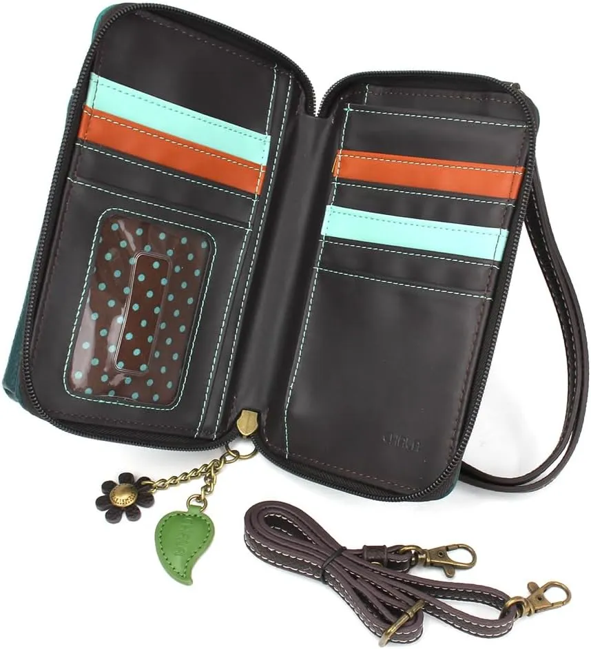 CHALA Wallet Crossbody Cell Phone Purse - Women Faux Leather Multicolor Handbag with Adjustable Strap