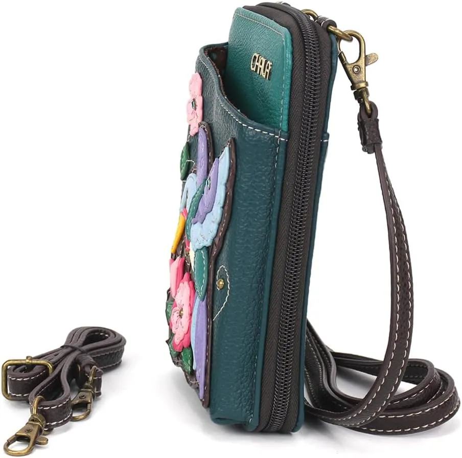 CHALA Wallet Crossbody Cell Phone Purse - Women Faux Leather Multicolor Handbag with Adjustable Strap