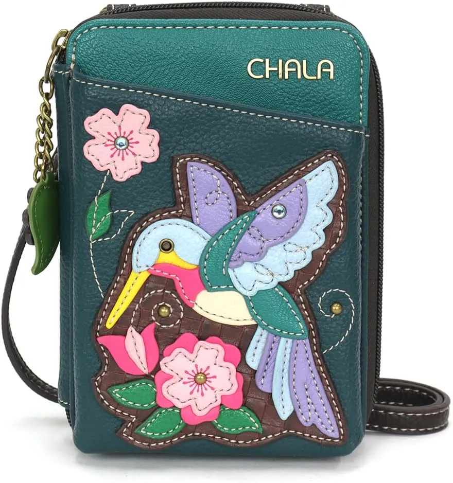 CHALA Wallet Crossbody Cell Phone Purse - Women Faux Leather Multicolor Handbag with Adjustable Strap