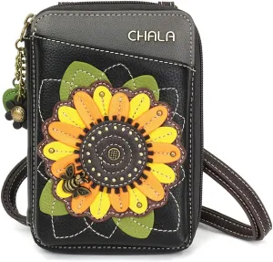 CHALA Wallet Crossbody Cell Phone Purse - Women Faux Leather Multicolor Handbag with Adjustable Strap