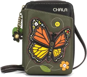CHALA Wallet Crossbody Cell Phone Purse - Women Faux Leather Multicolor Handbag with Adjustable Strap