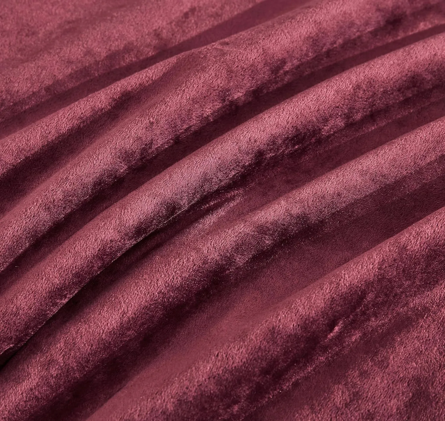 Chezmoi Collection Lux 3-Piece Burgundy Velvet Comforter Set Queen Size, All Season Lush Plush Velvet Bedding Set with Soft Washed Microfiber Reverse