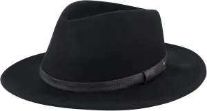 Christian Siriano New York Fedora Hat, Wool Felt Wide Brim Panama Fashion Hat, One Size