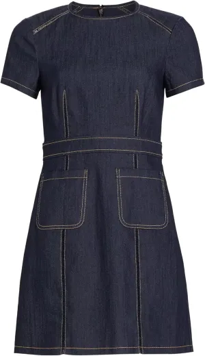 Cinq a Sept Women's Gianna Denim Stretch Mini Dress, Blue