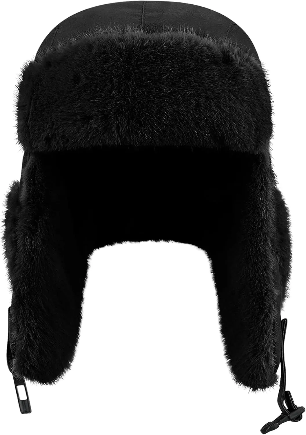 Clakllie Unisex Trapper Winter Hat Waterproof Leather Eskimo Hats Russian Ushanka Caps Trooper Aviator Cap with Earflaps