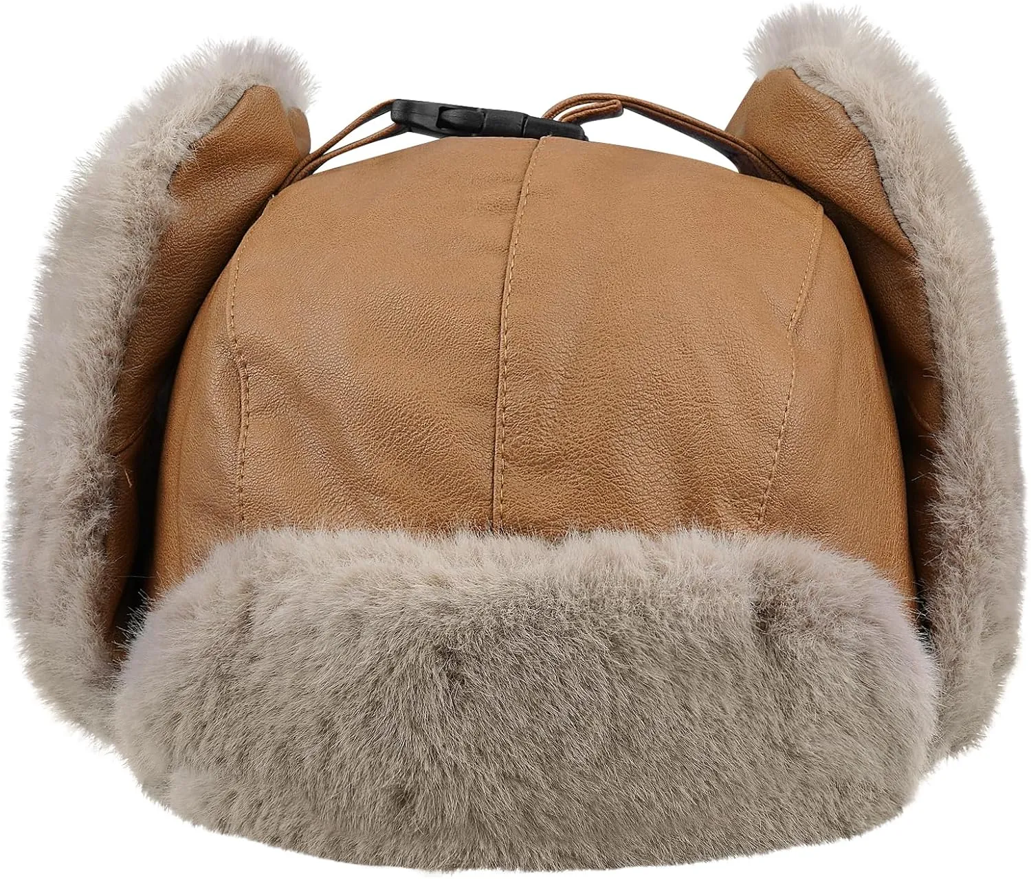 Clakllie Unisex Trapper Winter Hat Waterproof Leather Eskimo Hats Russian Ushanka Caps Trooper Aviator Cap with Earflaps