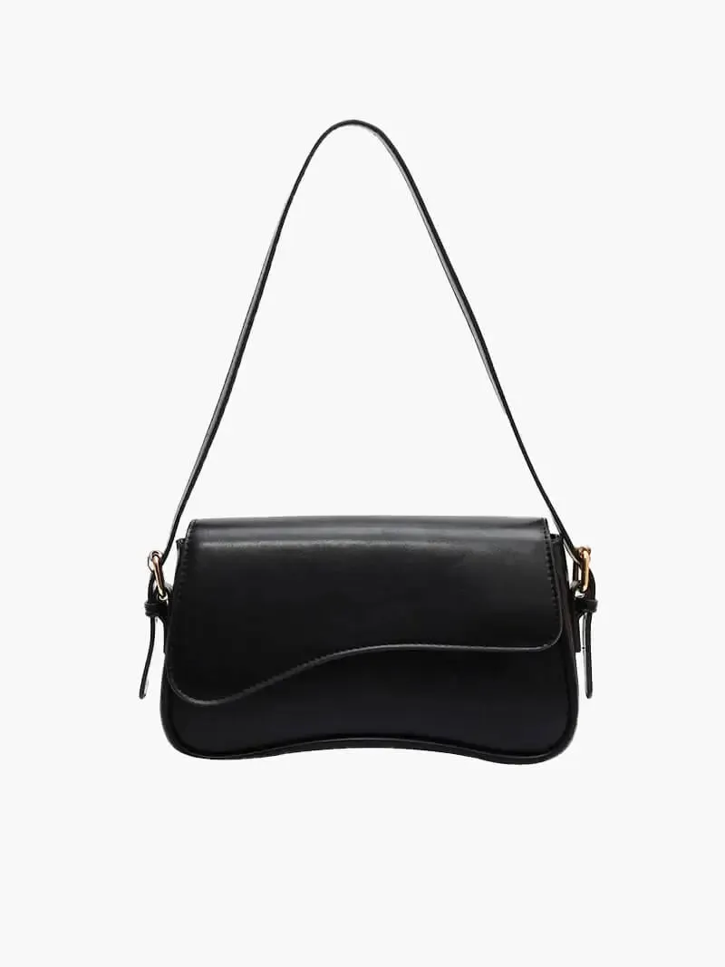 Classic Faux Leather Shoulder Bag – Minimalist Elegance