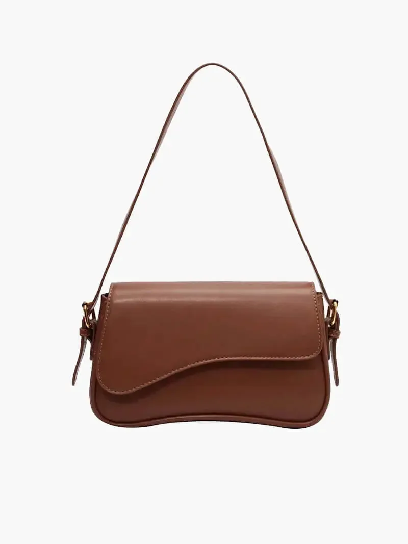 Classic Faux Leather Shoulder Bag – Minimalist Elegance