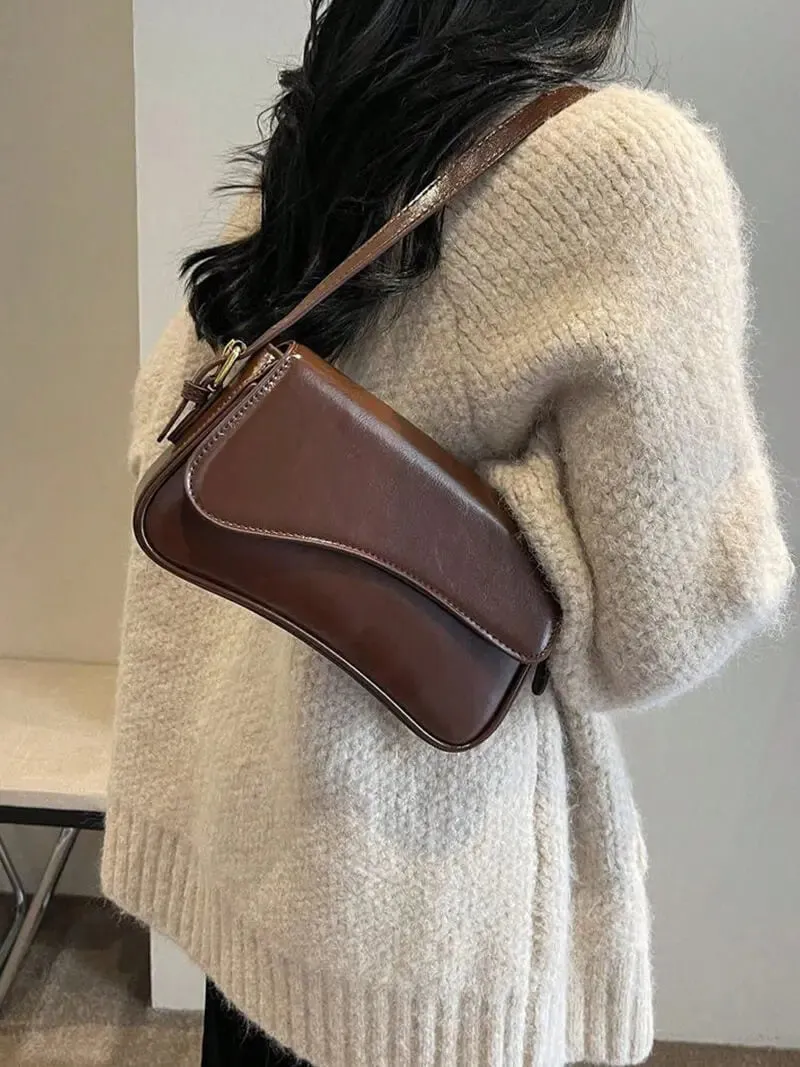 Classic Faux Leather Shoulder Bag – Minimalist Elegance