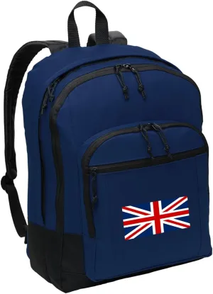 Classic UK British Flag Backpack Medium United Kingdom Backpack Laptop