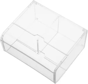 Clear Acrylic Card Organizer Box Transparent Plastic Storage Case for Story Cards Learning Flashcards Spacious Design for Easy Access Stylish Display