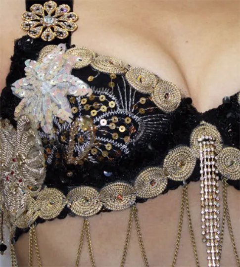 Cleopatra Black Bra belt set