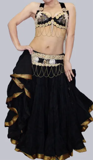 Cleopatra Black Bra belt set