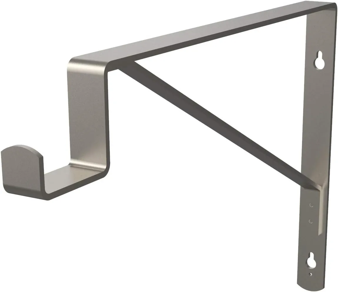 ClosetMaid SuiteSymphony Closet Bracket for Center Rod and Shelf Support, Add On Accessory, Satin Nickel
