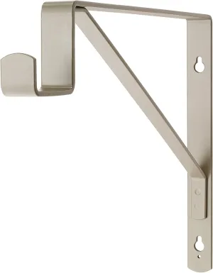 ClosetMaid SuiteSymphony Closet Bracket for Center Rod and Shelf Support, Add On Accessory, Satin Nickel