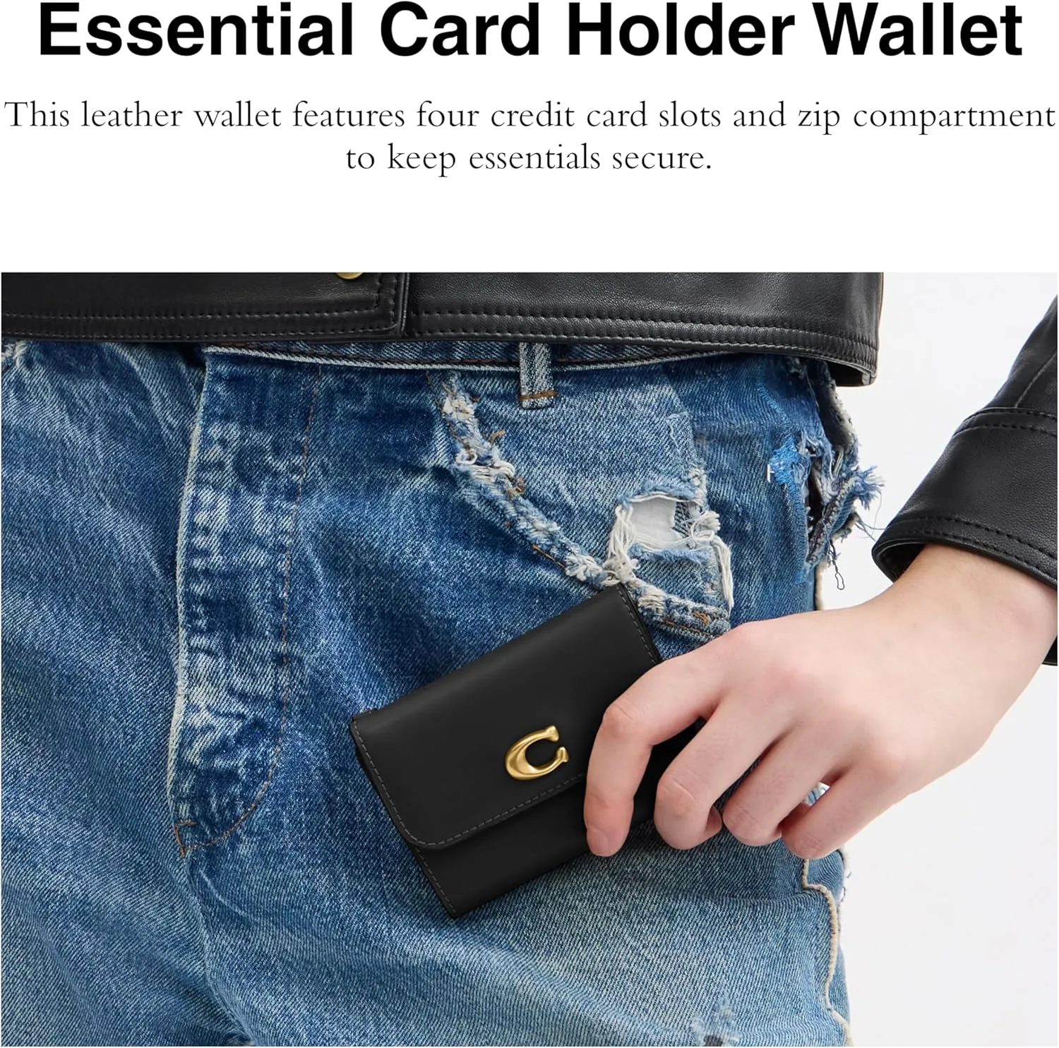 Coach Women's Essential Card Holder Accessory-Travel Wallet
