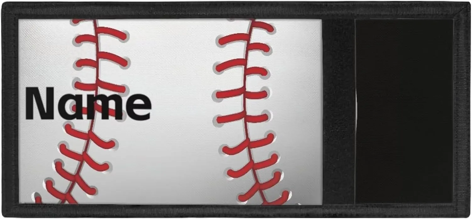 Coldinair Baseball Custom Kids Wallets for Boys Ages 4-18 Trifold,Personalized Trifold Coin Purse Wallet RFID Blocking Wallet with Card Holders for Teen Boys