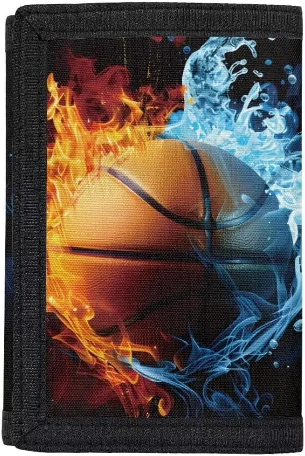 Coldinair Kids Basketball Wallet - Trifold Pouch for Boys & Girls, 4-16 Years, Nylon
