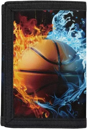 Coldinair Kids Basketball Wallet - Trifold Pouch for Boys & Girls, 4-16 Years, Nylon