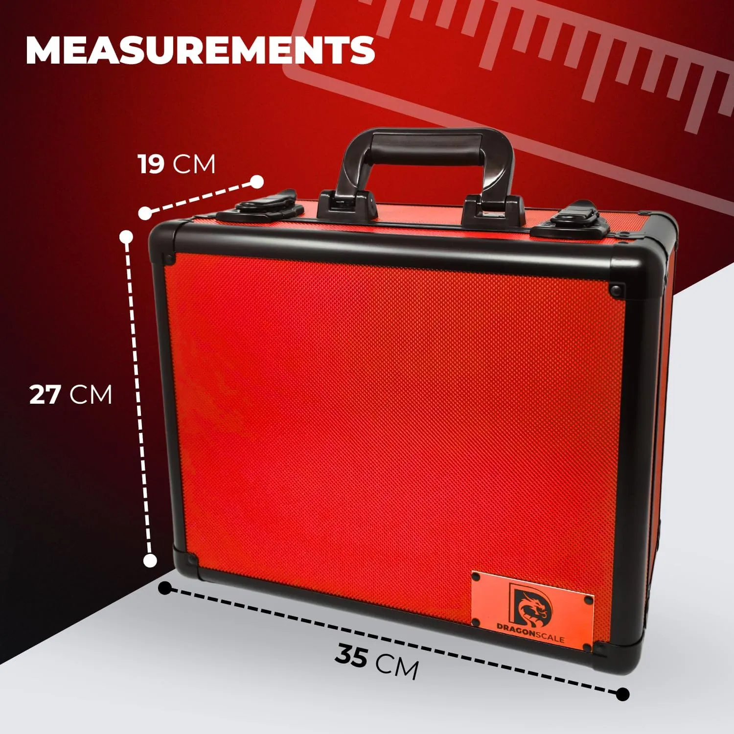 Compact Metal Slab Case – Holds 99 Graded Sports and Trading Cards – Durable Aluminum Storage Box for PSA, BGS, CGC Slabs – XL-99 Red