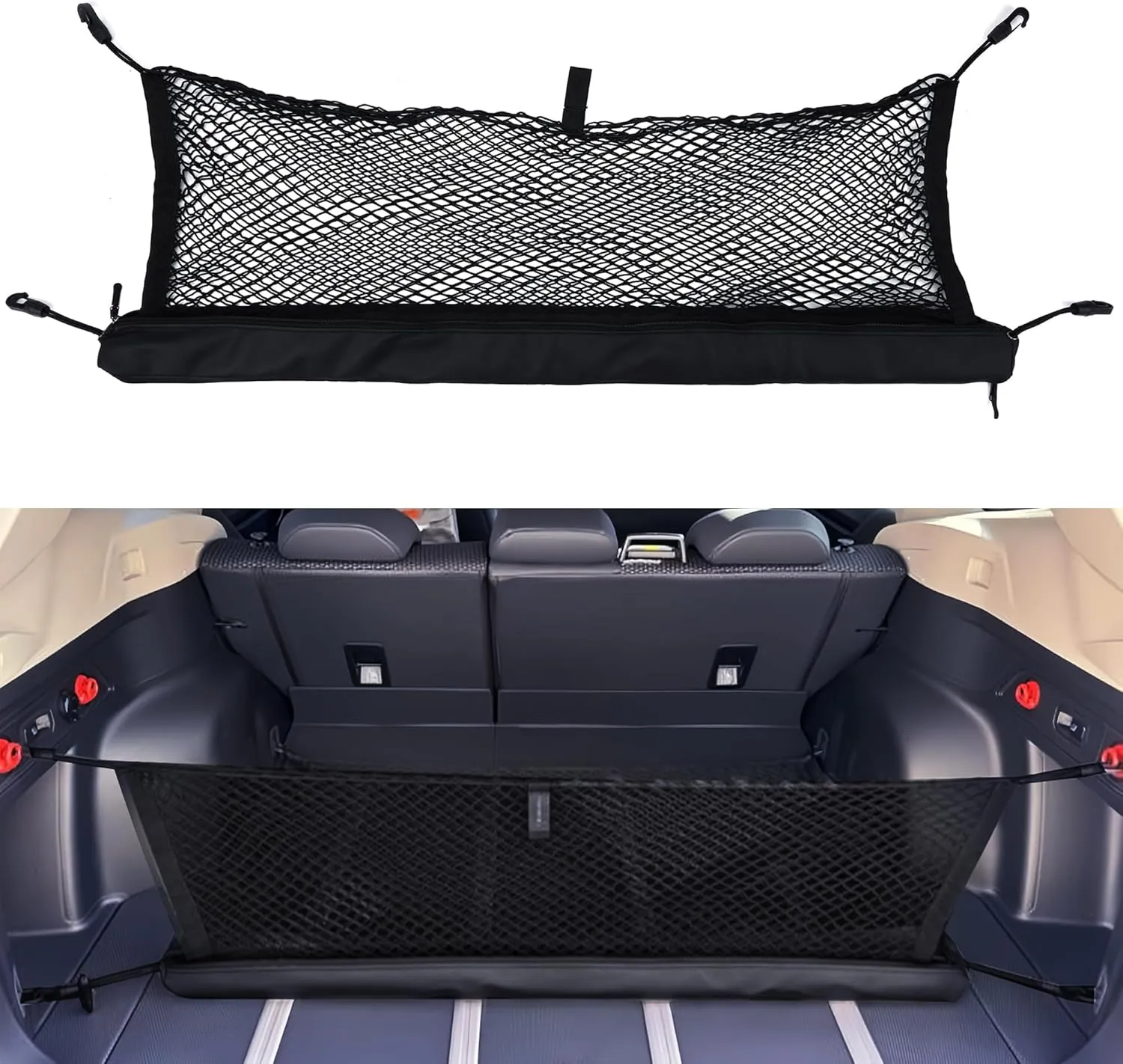 Compatible with 2019-2024 Subaru Forester Rear Compartment Cargo Net Black Mesh F551SSJ000