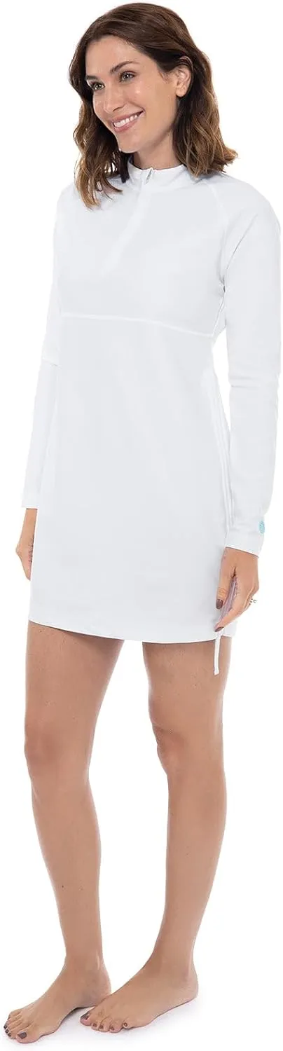 Coolibar UPF 50  Women's Lawai Ruche Swim Shirt - Sun Protective