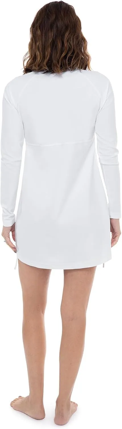 Coolibar UPF 50  Women's Lawai Ruche Swim Shirt - Sun Protective