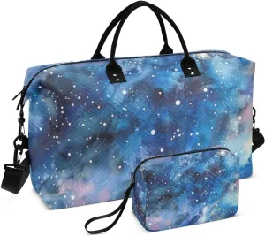 Cosmic Space Nebula Duffel Bag for Traveling, Travel Bag Gym Bag, with Multiple Interior Pockets Shoulder Weekender Bag for Women Men with Toiletry Bag 20.5L x 1.9W x 13.8H