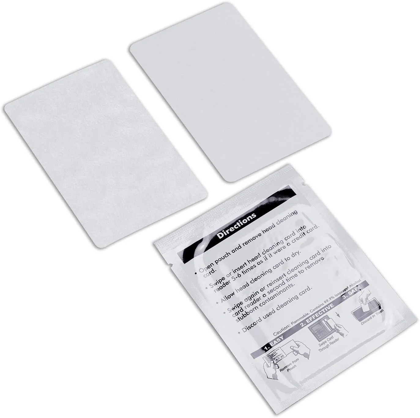 CR80 Cleaning Cards, Dual Side Card Reader Cleaner, POS Swipe Terminal Cleaning Cards CK-CR80 (25pcs)