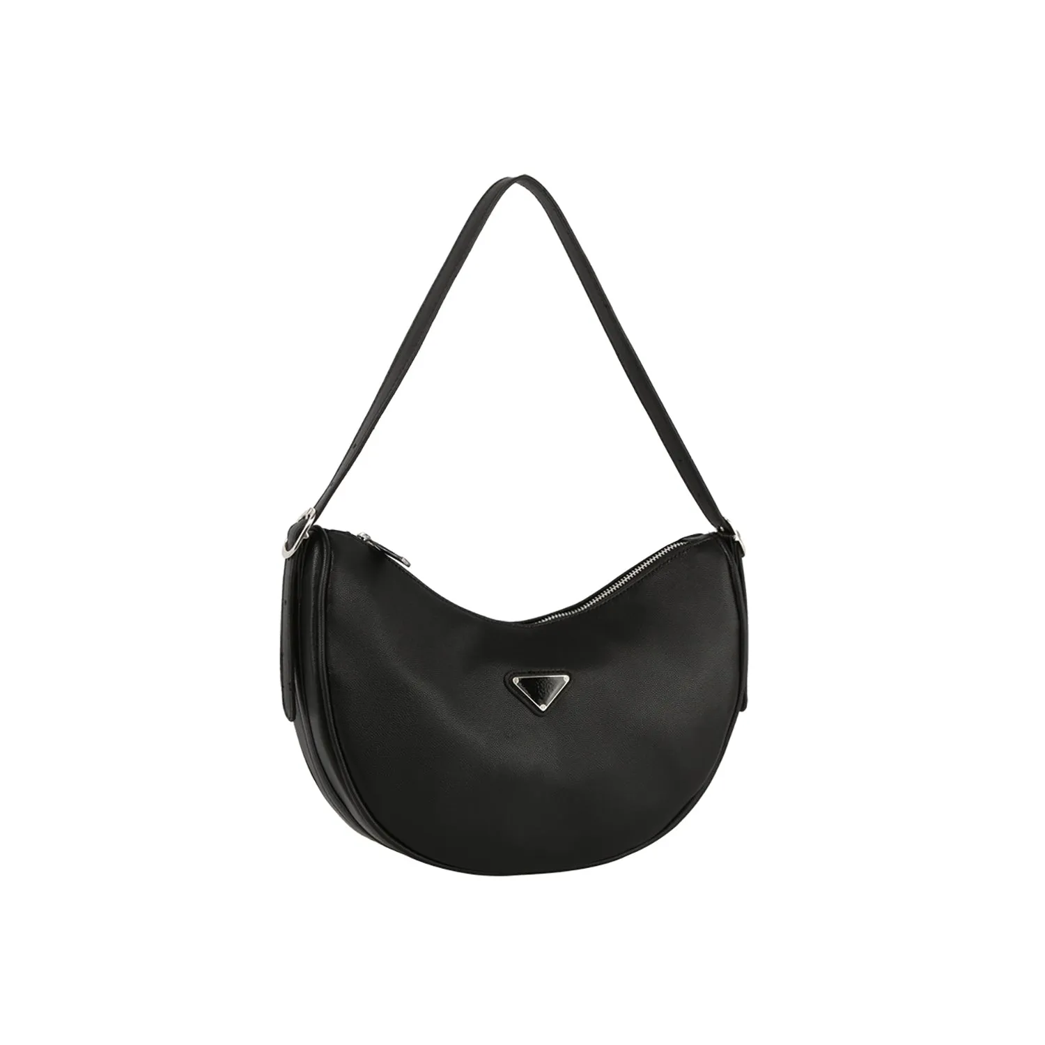 Crescent baguette city shoulder bag