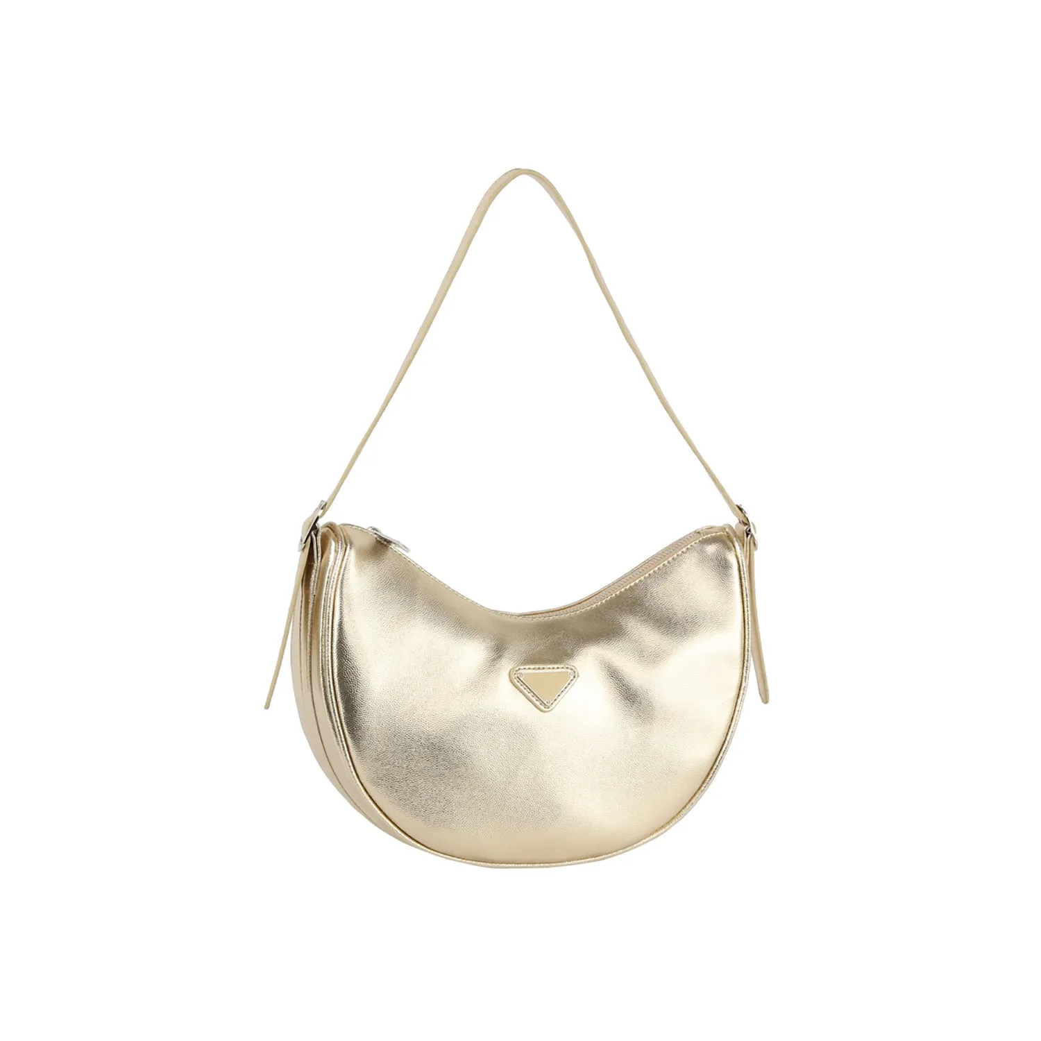 Crescent baguette city shoulder bag