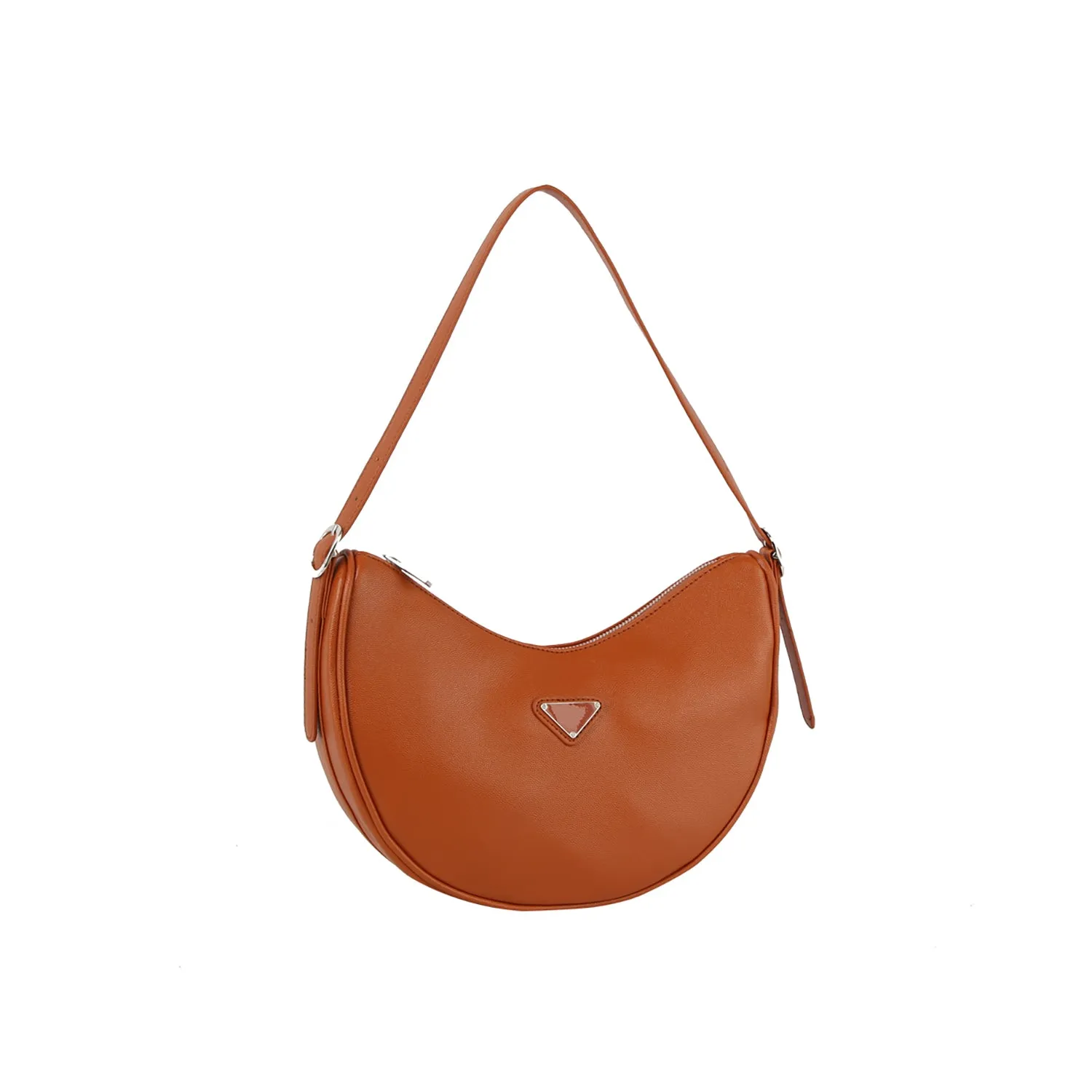 Crescent baguette city shoulder bag
