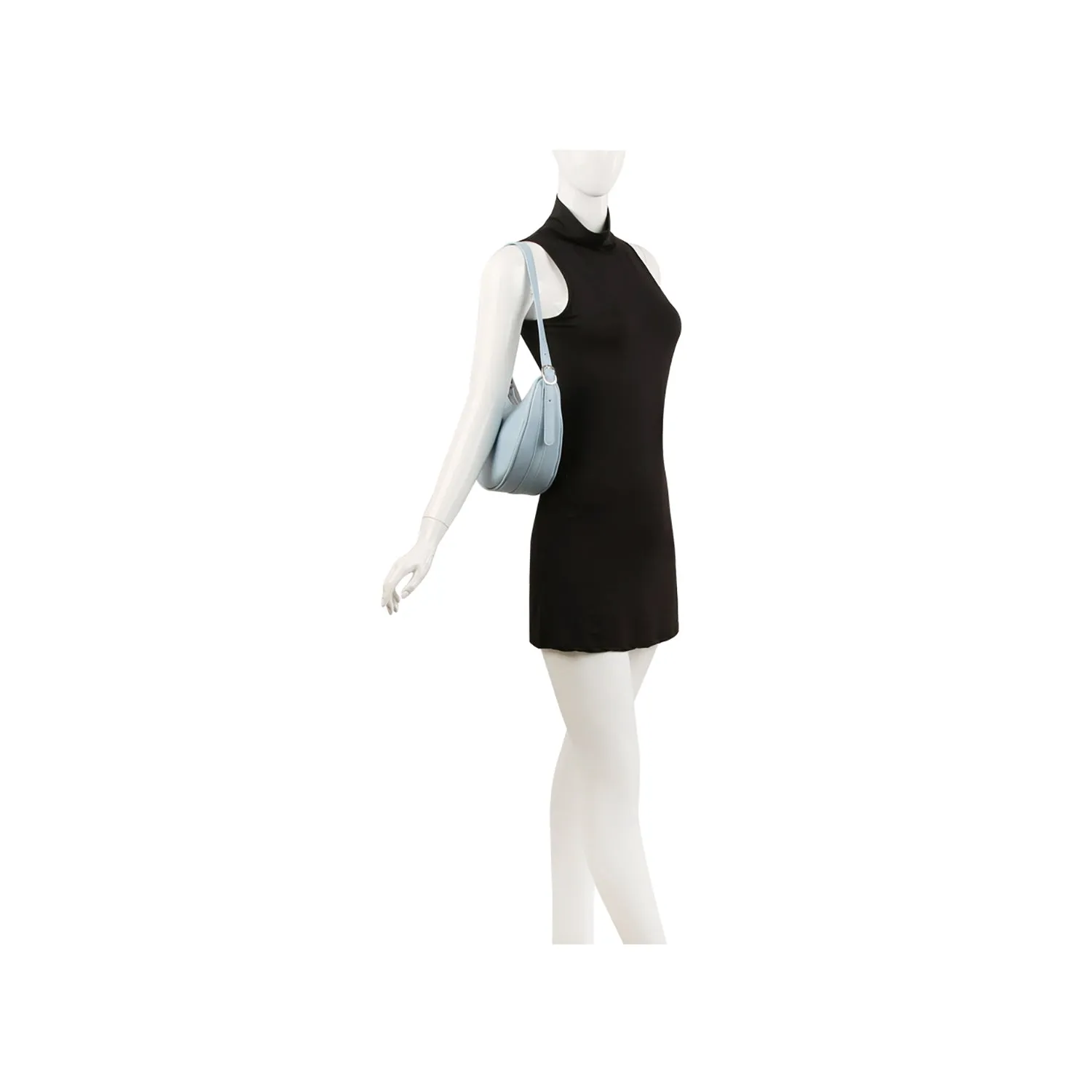 Crescent baguette city shoulder bag