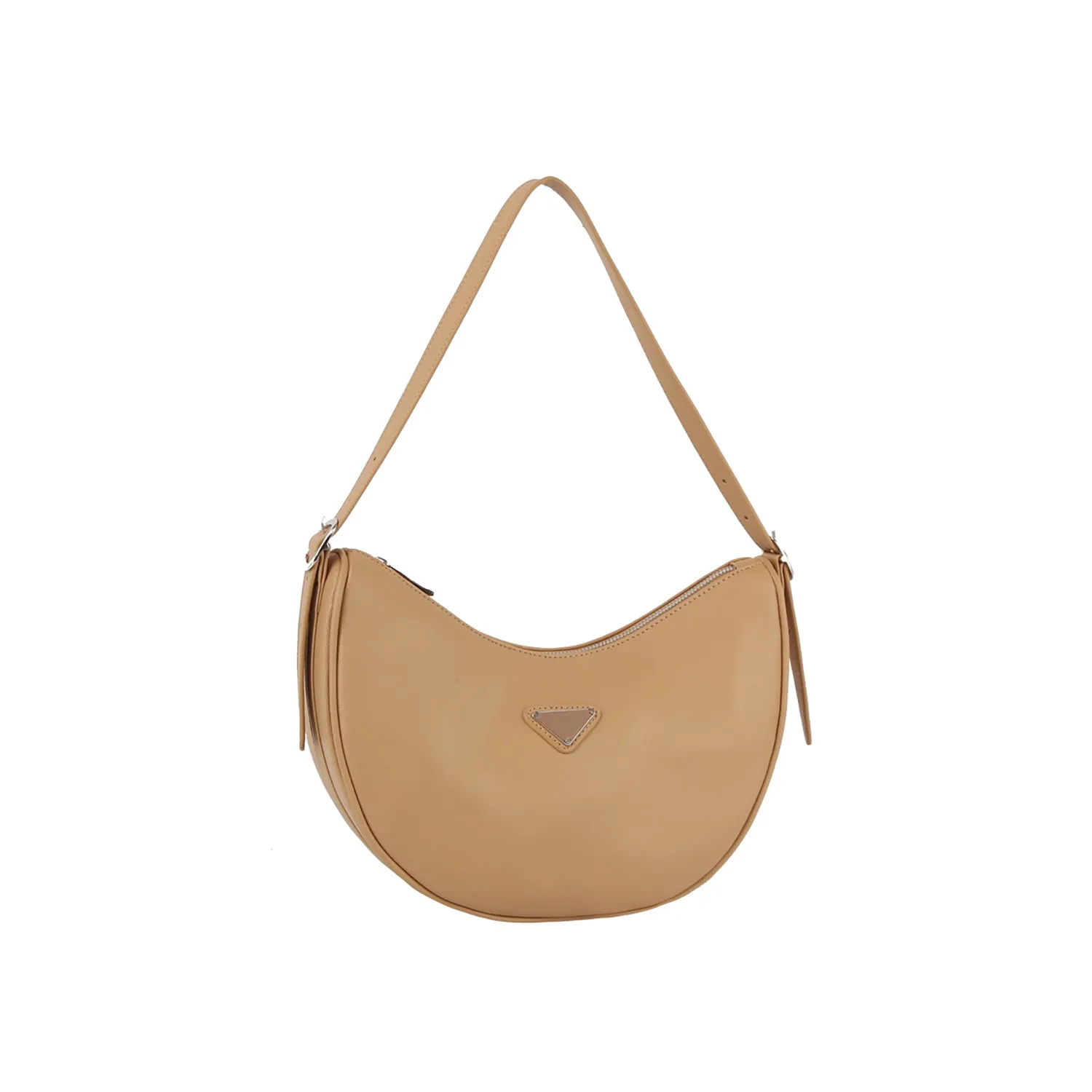 Crescent baguette city shoulder bag