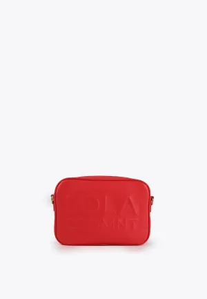 Crossbody bag with a raised logo