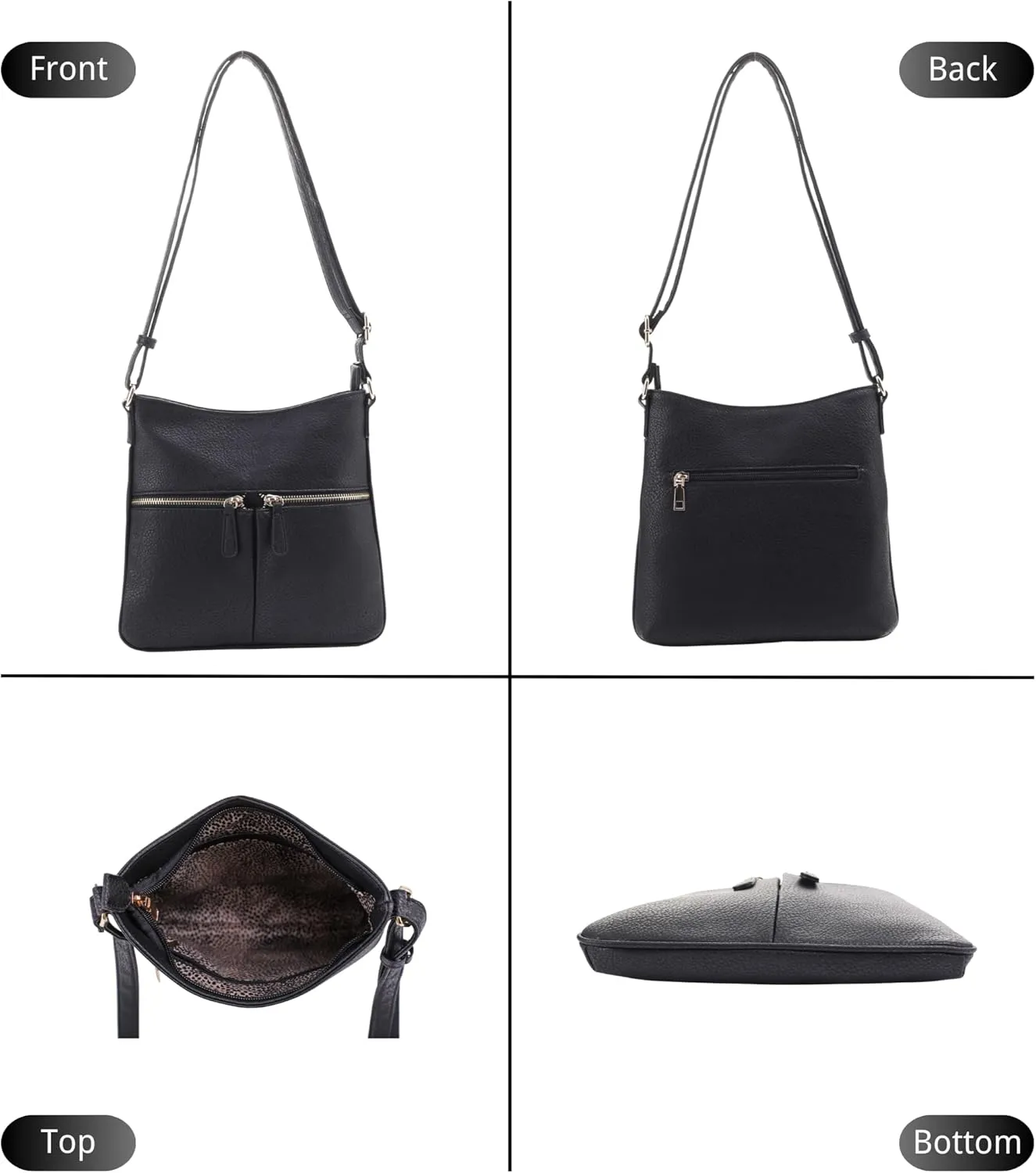 Crossbody Travel Bag, Adjustable Strap, Multiple Pockets