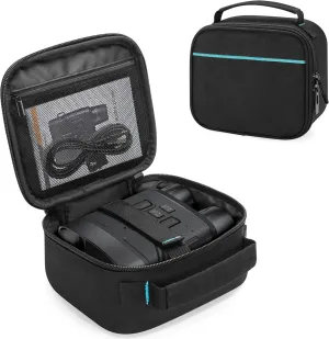 CURMIO Night Vision Goggles Carrying Case, Storage Bag for Tactical Night Vision Binoculars, SD Card and Data Cables, Black (Bag Only)