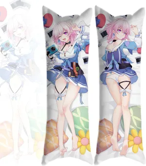 Dakimakura Genshin Impact Raiden Shogun 20""x59""Anime Pillowcase Double-Sided Pattern Hugging Body Pillow Cover Case (March 7th), FE1222E