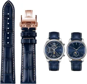 DASEB For Masters Collection L3 L4 L2.628/L2.673 Watch Strap Cowhide Leather Butterfly Buckle watchband 19 20 21mm Wrist band