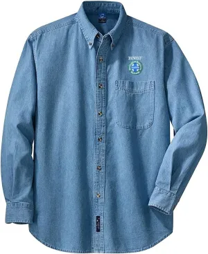 Daylight Sales BNSF Intermodal Logo Long Sleeve Shirt Khaki Adult S [den03LS]