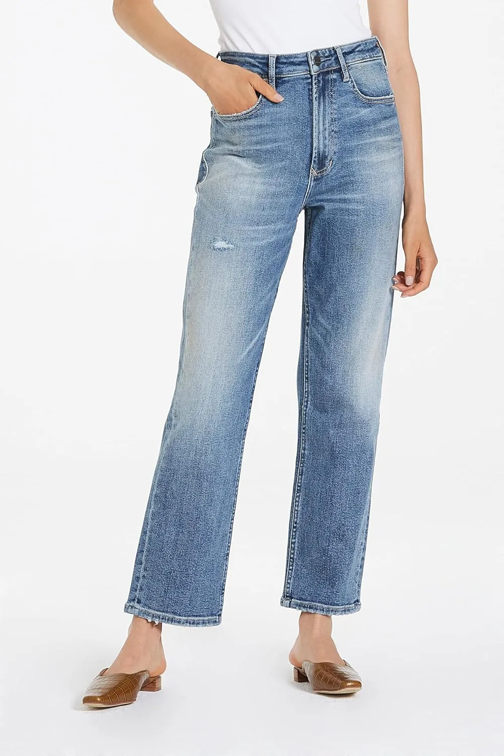DEAR JOHN 90's Women's Jeans Straight Leg High Rise Ankle Inseam