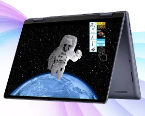 Dell Inspiron 14" 2-in-1 FHD Touchscreen 2025 Upgraded Laptop Computer | AMD Ryzen 5 6-Core (Beat i7-12650H)| 64GB DDR5 RAM|2TB SSD 128GB Portable SSD| Backlit KB| FP Reader| Windows 11| RK Bundle