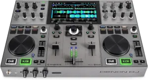 Denon DJ PRIME GO  Portable DJ Controller and Mixer with Stem Separation, 2 Decks, Wi-Fi Streaming, Bluetooth, Lights Control, 7" Screen and Battery