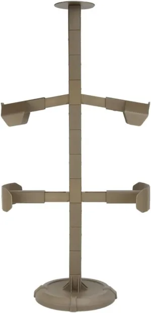 Detachable Tactical Helmet Vest Stand Display Hat Rack Organizer Tactical Gear Support Stand Waist Belt Helmet Mask Stand Cross Display(TAN)